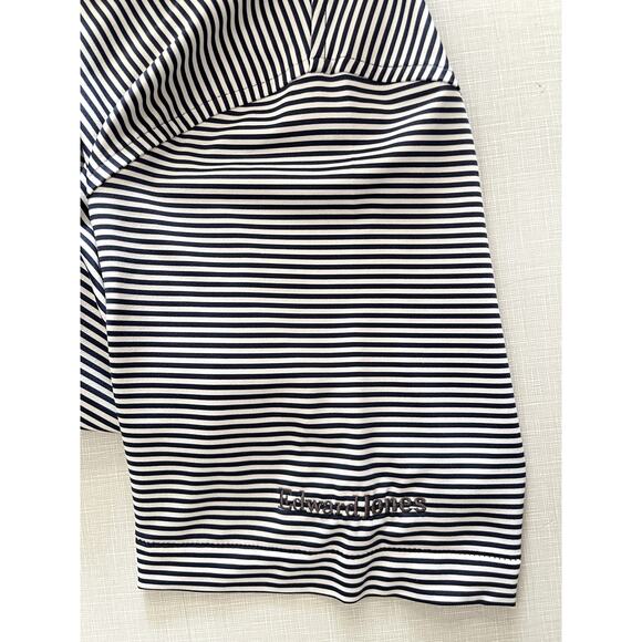 Peter Millar Sz L Golf Polo Black Stripe Summer Comfort Wicking Stretch Active - Picture 5 of 12